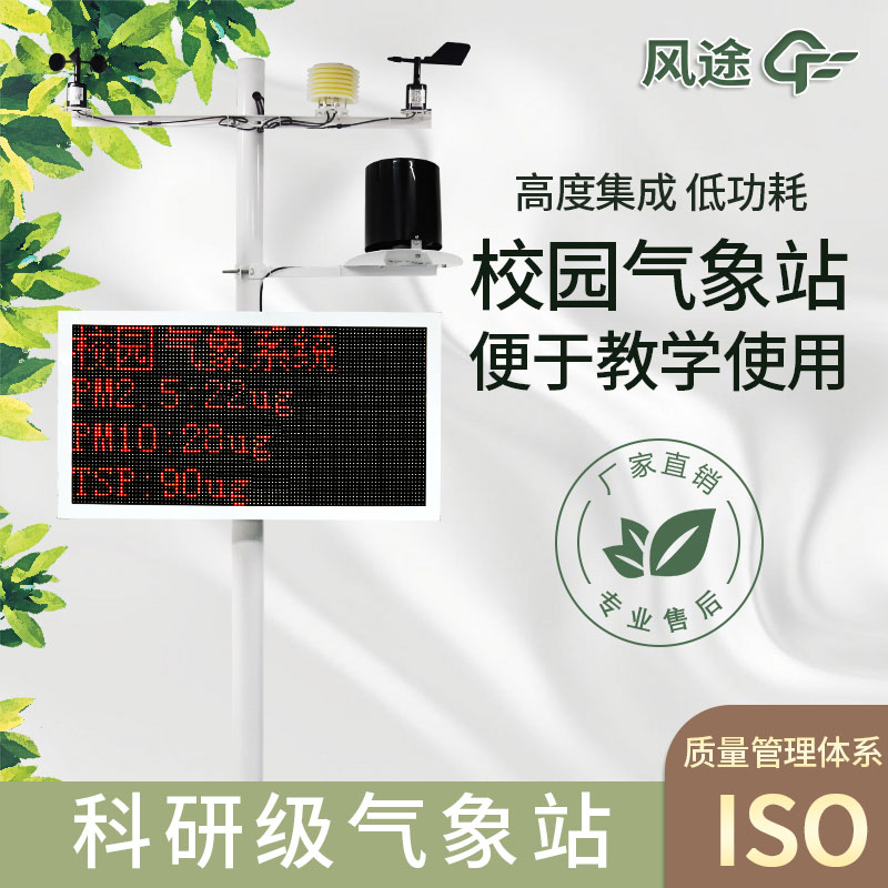 Function of fully automatic weather station on campus