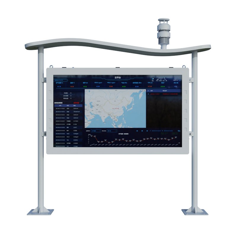 Full-Color Display Negative Oxygen Ion Monitoring Station for All-Weather Outdoor Multi-Parameter Monitoring