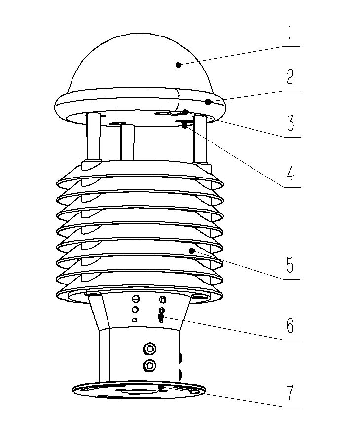 Instrumento meteorológico automático ultrasónico Diagrama de estructura del producto