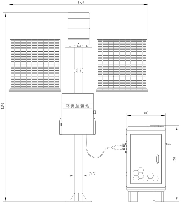 卡口站水土流失自动监测系统产品尺寸